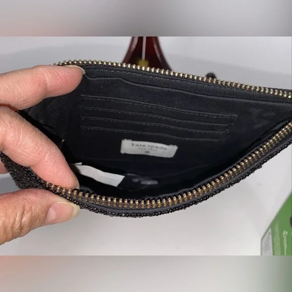 Kate Spade NY x Target CHAMPAGNE & FRENCH FRIES BLACK BEADED CLUTCH NEW NWT - Picture 5 of 6